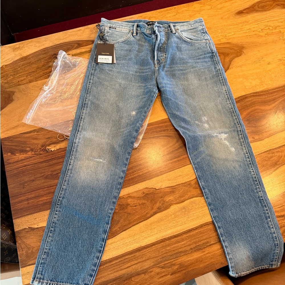 Tom Ford Light Blue Denim Jeans - Picture 2 of 6